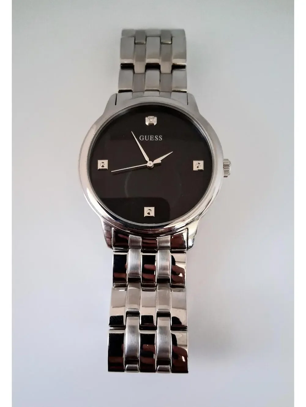 Rare Men's Guess Watch w/Diamond Pointers